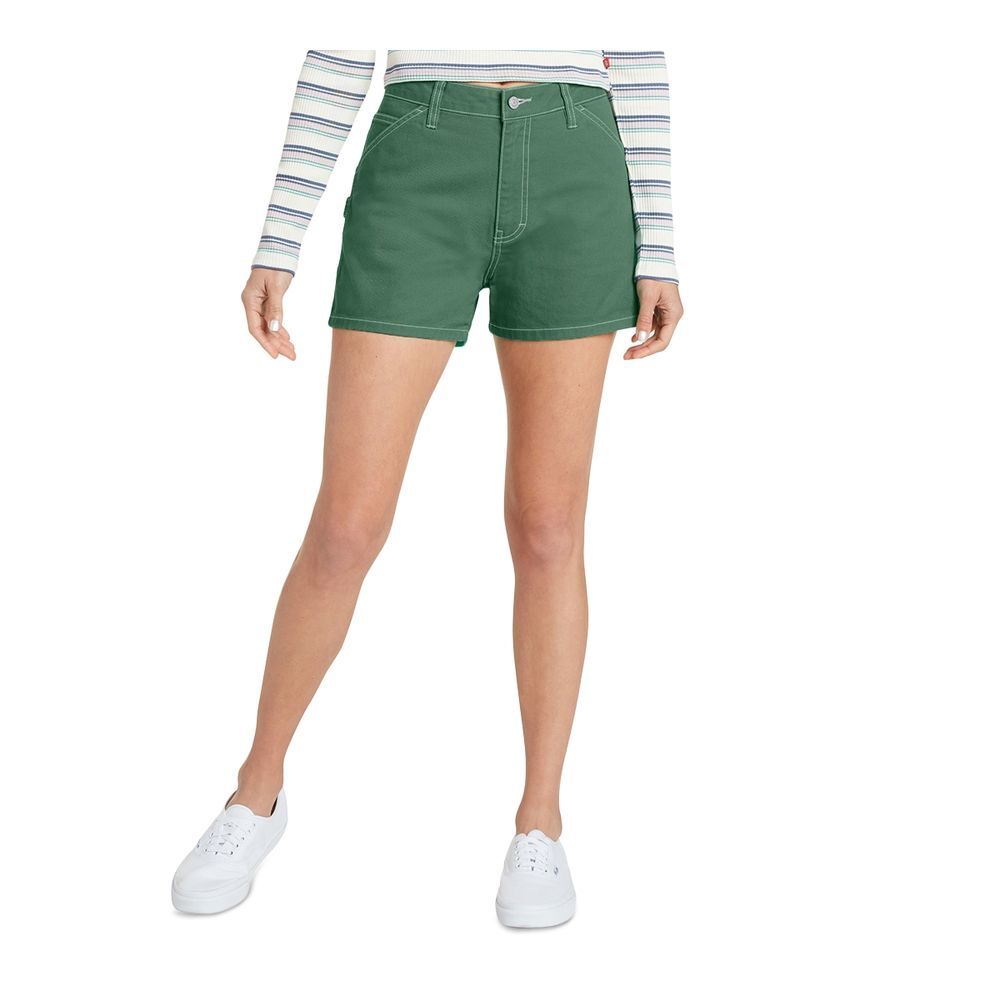 Dickies Juniors High Rise Carpenter Ivy Green Shorts Size 11/30